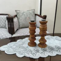 شمعدان چوبی جفت
