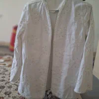 مانتو شیرین رنگ کاملا مرواریدکارشده فقط یک بارشسته