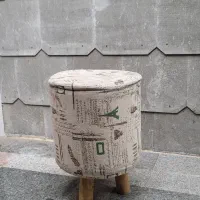 پاف چوبی پارچه ای