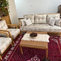 مبلمان راحتی دسته چوبی
