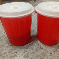 دو عدد سطل جا برنج و قند بزرگ|ظروف نگهدارنده، پلاستیکی، یک‌بارمصرف|دورود, |دیوار