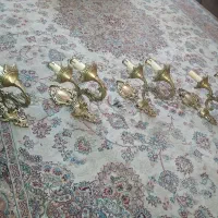 ست کامل لوستر قدیمی سنگین اصل تمام برنجی