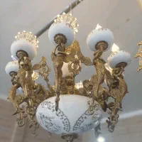 لوستر ملائکه برنز ۱۰ شاخه*فقط۱عدد مانده تخفیفی