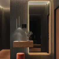آینه قدی کنسول نیم دایره