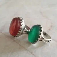 انگشتر  عقیق  نقره