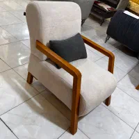 مبل راحتی دسته چوب راش کاپر زرکالا-مدل 160
