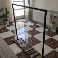 رگال فلزی کف چوبی
