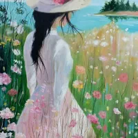 تابلو رنگ روغن دختر