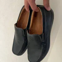کفش چرم سرمه ای طبیعی کفش ملی