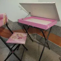 میز تحریر تاشو باکس دار و صندلی تاشو