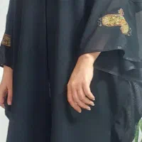 مانتو کرپ مشکی کاملا سالم و تمیز مناسب تا سایز ۵۰