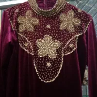 لباس مجلسی نگین دوزی با دست