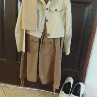 کت سارافون ..روسری مینی اسکارف. ۲عددساق جورابی