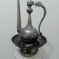 عتیقه آفتابه لگن مسی و ابریق