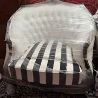 مبل استیل ۷ نفره طرح زمرد با چوب راش