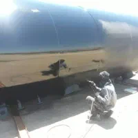 خدمات نقاشی ساختمان. نما، سوله با دستگاه ایرلس