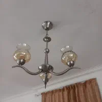 ۲ عدد لوستر ۳ شعله استیل مات