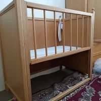 تخت کودک تمام چوب راش