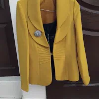 کت تک و تاپ ساتن طرح دار و دامن کرپ