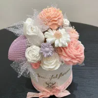 باکس گل شمع بزرگ سبد گل شمعی