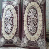 یک جفت پشتی ترکمن و یک جفت گل برجسته