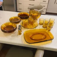 ست ارکوپال عسلی فرانسه قدیمی