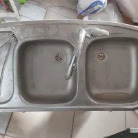 سینک آشپزخانه دست دوم همراه شیر آب و سیفون و...