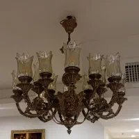 لوستر برنز ۱۶ شاخه با کریستال