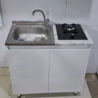 کابینت آماده زیر سینک گاز نظم بالکن مطبخ روف گاردن
