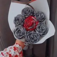 دسته گل رز ربانی زیبا|گل مصنوعی|پاکدشت, |دیوار