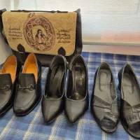۶جفت کفش چرم نو زیبا سایز،۳۸ و ۳۷