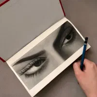 نقاشی چشم در کتاب