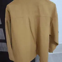 مانتو کتان خردلی