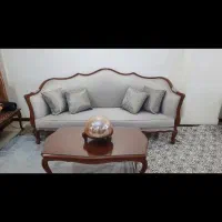 مبل ومیزناهارخوری۶نفره کلاسیک چوب راش