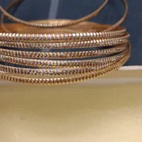 گوشواره کارتیه و النگو مفتولی(کویر)سایز۲و۳