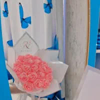 دسته گل روبانی