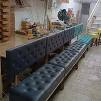 نیمکت     پاف پشتی متحرک باکس دار.