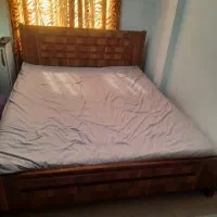 تخت دونفره و دراور در حد نو مناسب جهیزیه