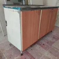 سینک دو قلو و کابینت فلزی دست دوم در حد نو