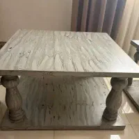 سه عدد جلو‌مبلی تمام چوب