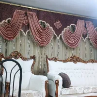 4عدد پرده و والان توافقی و چوب پرده تکمیل