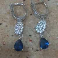 گوشواره نقره آبکاری رادیوم
