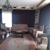 مبل سلطنتی ۹ نفره با جلو مبلی و دوتا عسلی