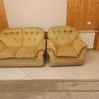 مبلمان شش نفره همراه با میز چوبی
