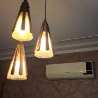 لوستر سه شاخه با یک شاخه دیواری
