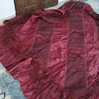 روتختی ساتن ترکیه با پرده سِت مناسب عروس