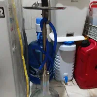 قلیون برنجی شیشه ۷رنگ