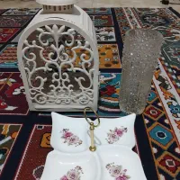 سه عدد وسیله خونه جا شعمی شکلات خوری وگلدان