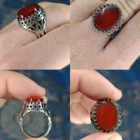 انگشتر عقیق سرخ سلیمانی شجر