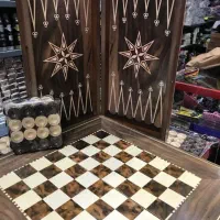 تخته نرد ام دی اف و چوبی و ریشه گردو